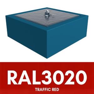 Aluminium Somni Water Table - RAL 3020 - Traffic Red